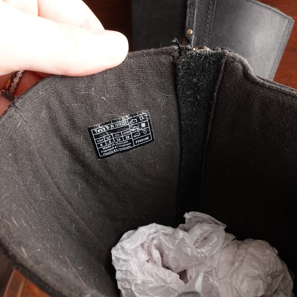 Teva Boots Womens SZ 8 BLK Foxy Tall Leather Waterproof Zip Riding Casual READ - Picture 15 of 16